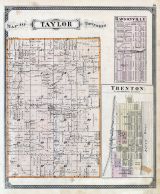 Monguagon Township, Trenton, Detroit River, Hickory Island, Wayne County 1876 with Detroit